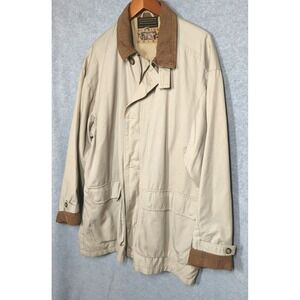 Chore Jacket Car Coat Vtg Men XL Zip Button Corduroy Collar Cuffs Versatile Cas